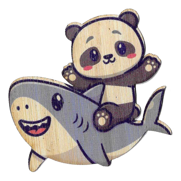 Panda Riding Shark