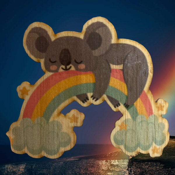 Koala Sleeping Rainbow