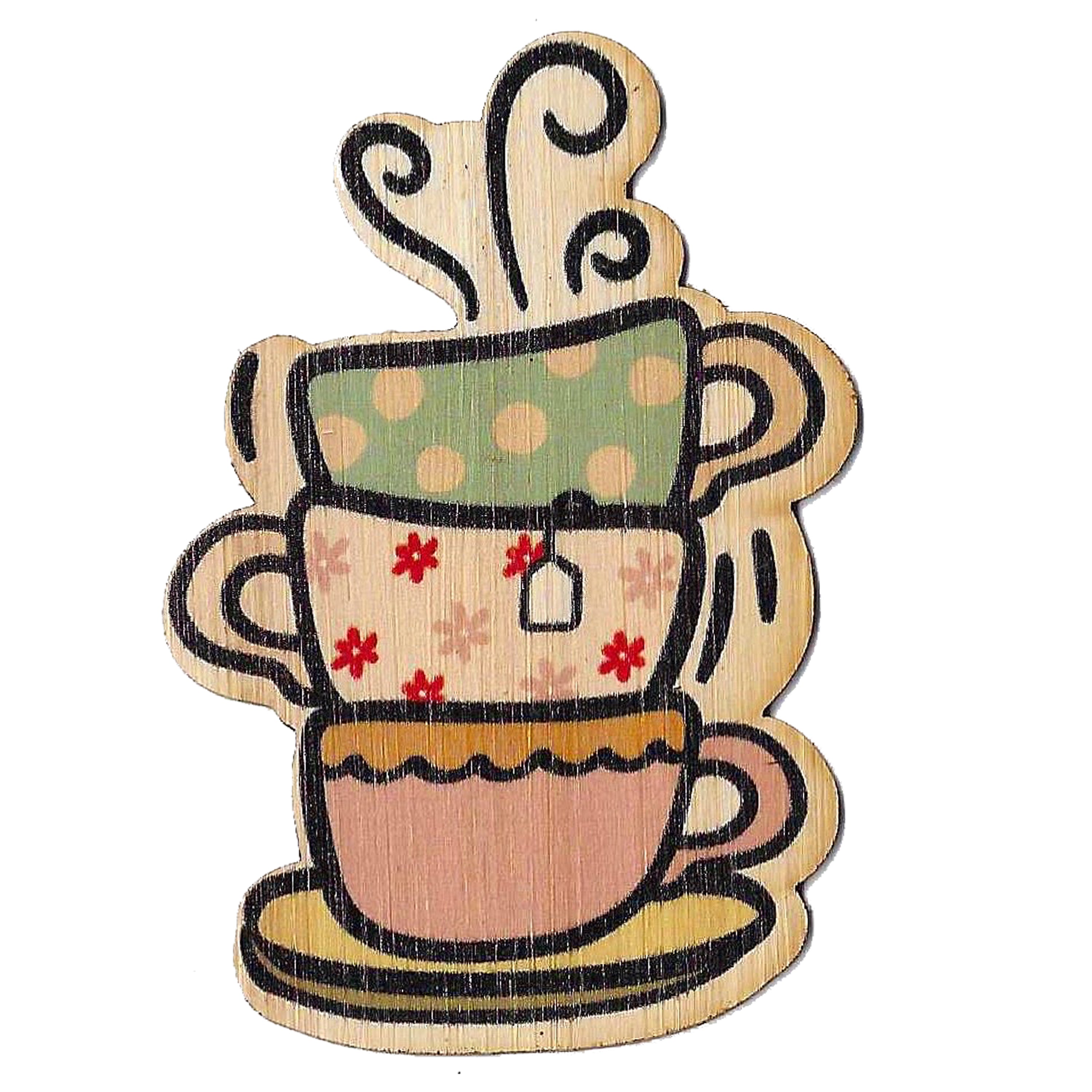 Cup Stack Sticker Our stickers are made with 100% Sustainable Bamboo. They are Eco ...