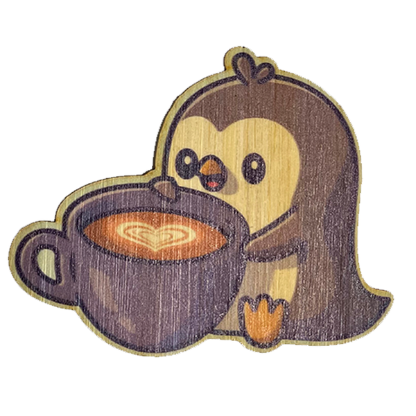 Penguin Drinking Coffee