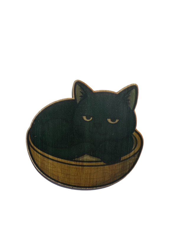 Black Cat In A Bowl