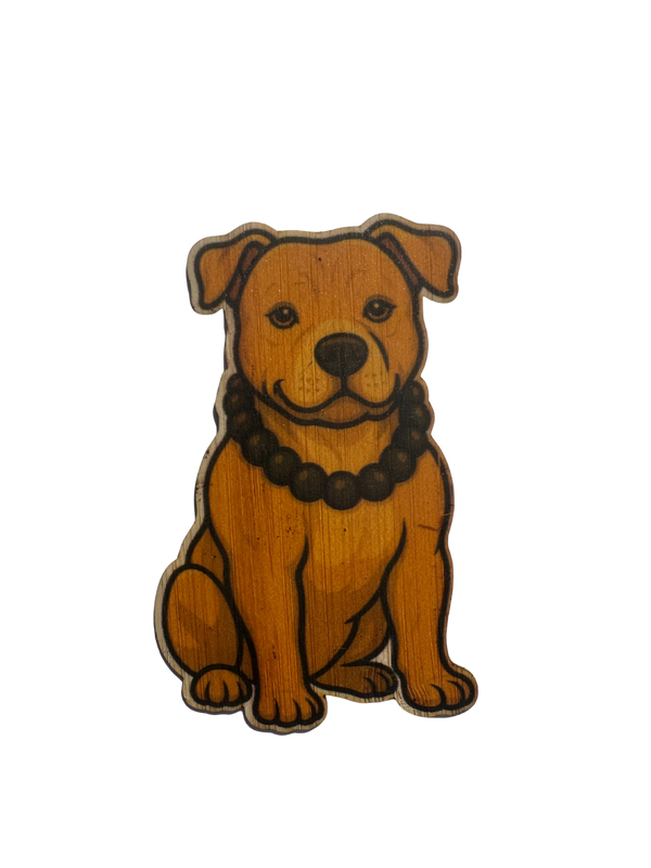 Pitbull with Kukui Nut Lei