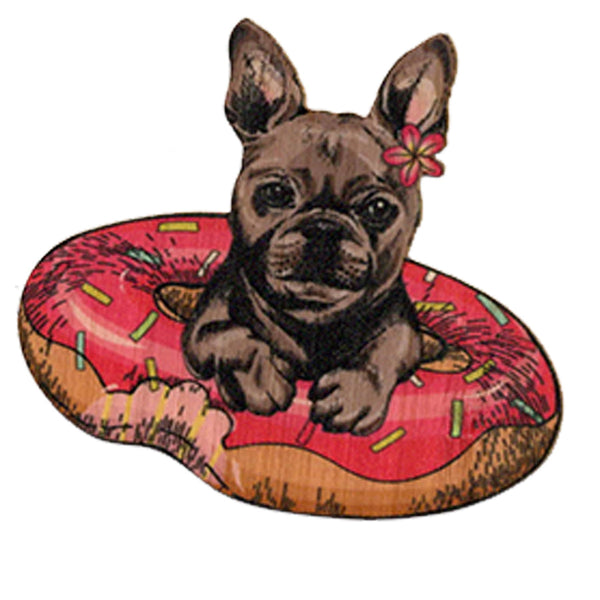 Frenchie in a Doughnut