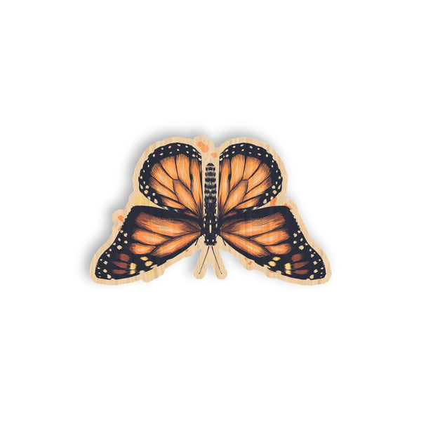 Monarch Butterfly bamboo sticker made in Hawaii