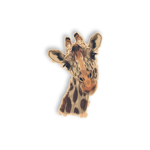 Giraffe Head bamboo sticker made in Hawaii