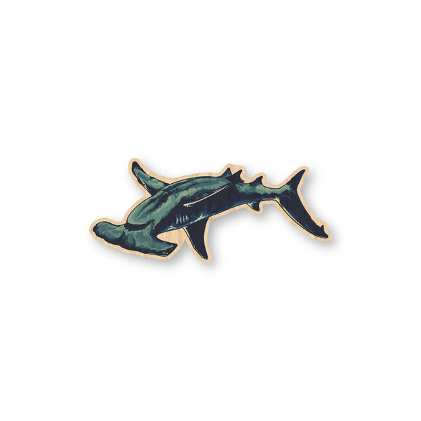 Hammer Head Shark bamboo sticker made in Hawaii