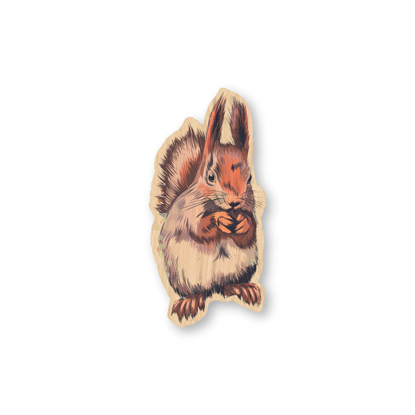 Squirrel Eating bamboo sticker made in Hawaii