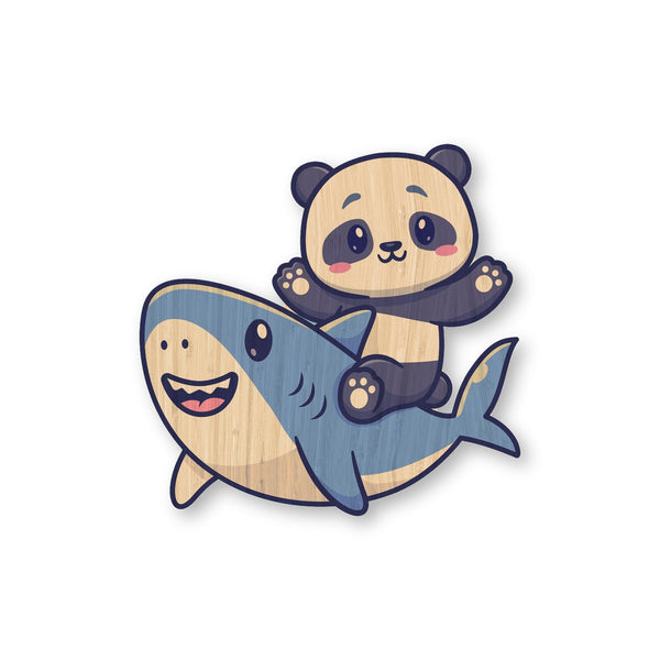 Panda Riding Shark