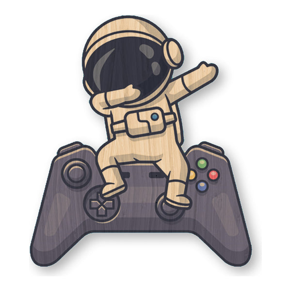 Astro Game Controller bamboo sticker made in Hawaii