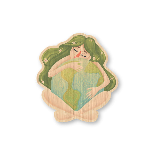 Mother Earth bamboo sticker made in Hawaii