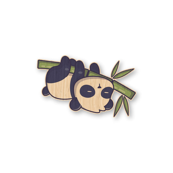 Cute Panda bamboo sticker made in Hawaii