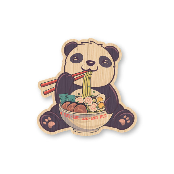 Panda Ramen bamboo sticker made in Hawaii