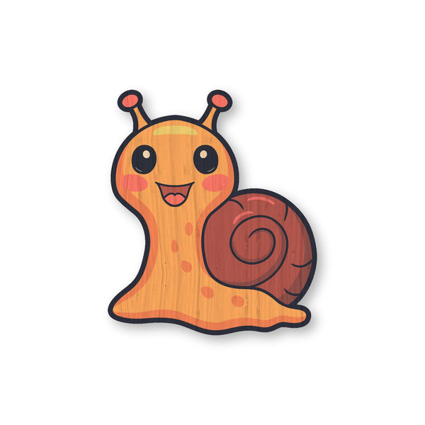 Cute Snail bamboo sticker made in Hawaii