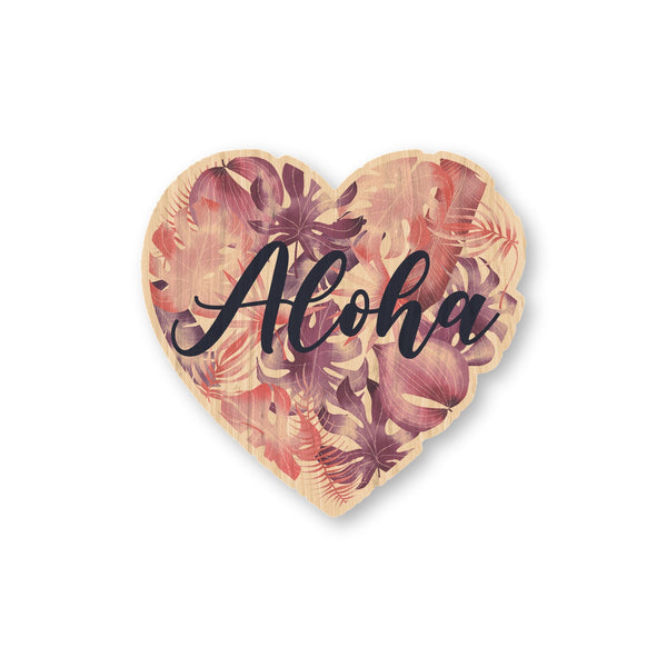 Aloha Monstera bamboo sticker made in Hawaii