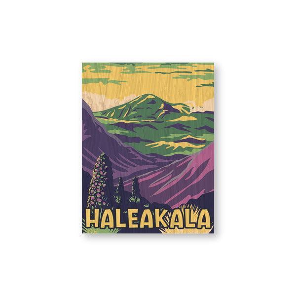 Haleakala bamboo sticker made in Hawaii