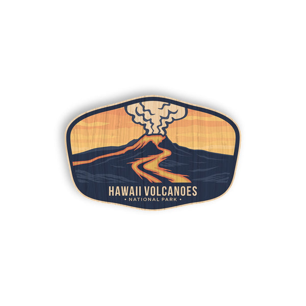Hawaii Volcano National Park bamboo sticker made in Hawaii