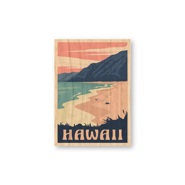 Hawaii Beach Vintage bamboo sticker made in Hawaii