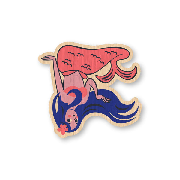 Hawaii Mermaid bamboo sticker made in Hawaii