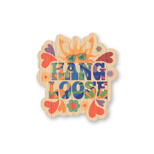 Hang Loose bamboo sticker made in Hawaii