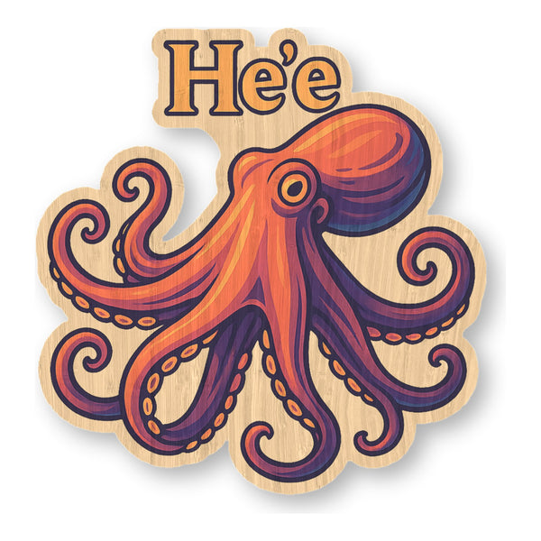 He'e (Octopus) bamboo sticker made in Hawaii