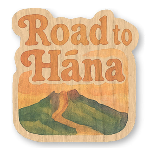 Road to Hana bamboo sticker made in Hawaii