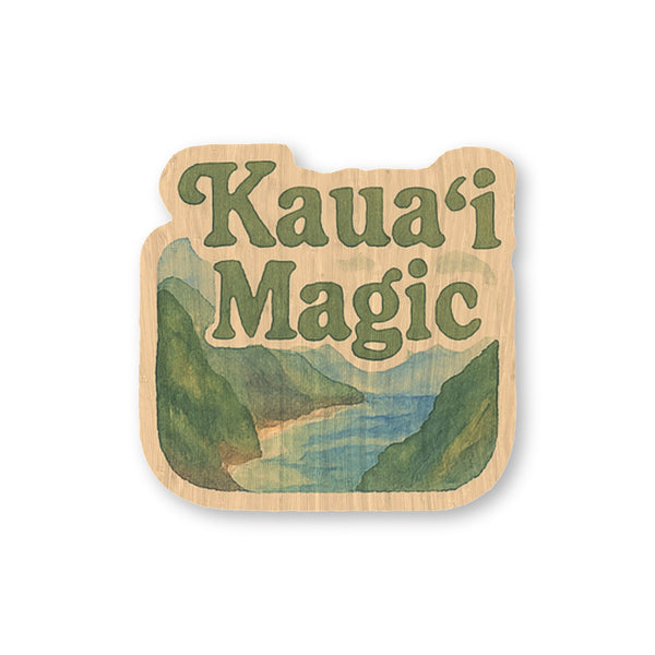 Kauai Magic bamboo sticker made in Hawaii