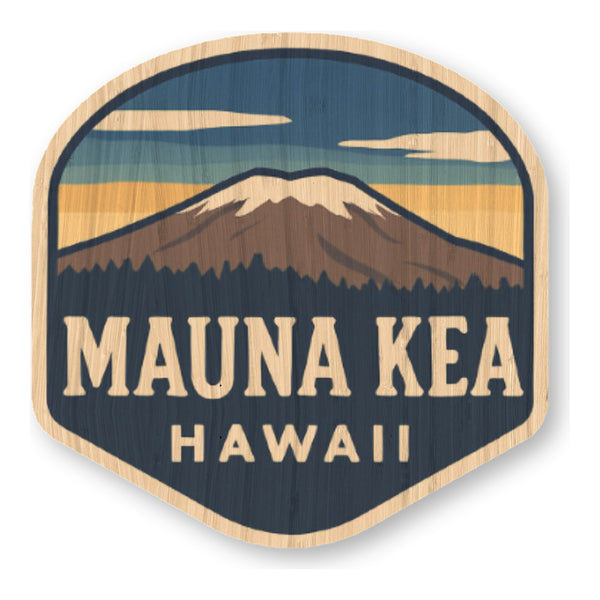 Mauna Kea bamboo sticker made in Hawaii