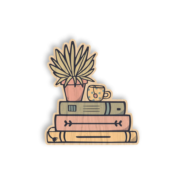 Books, Tea cup, Succulent