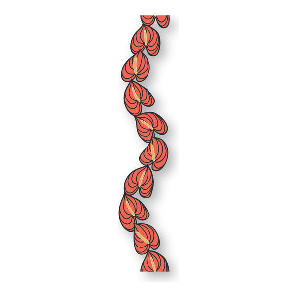 Anthurium (Red) bamboo sticker made in Hawaii