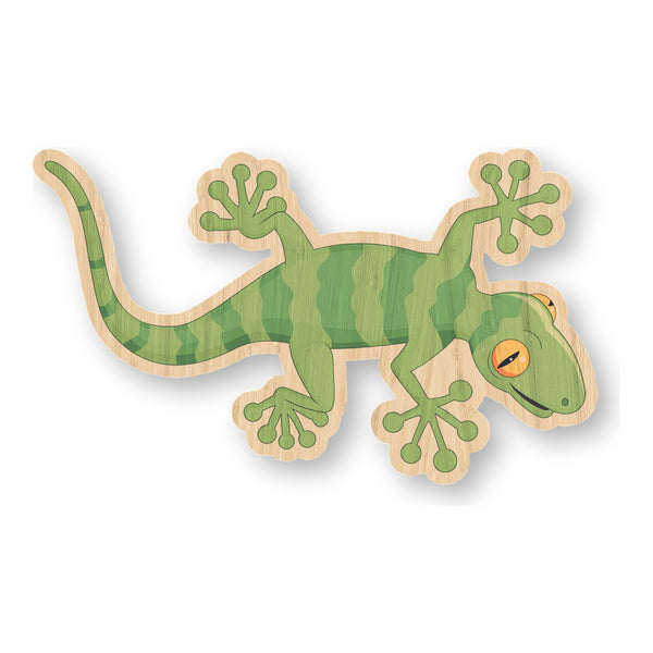 Gecko bamboo sticker made in Hawaii