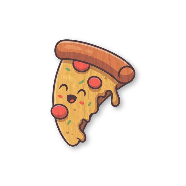 Cute Pizza bamboo sticker made in Hawaii