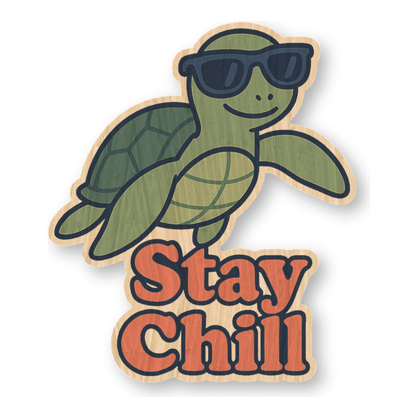 Stay Chill bamboo sticker made in Hawaii