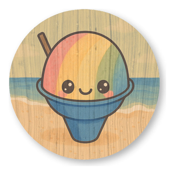 Rainbow Shave Ice on Beach