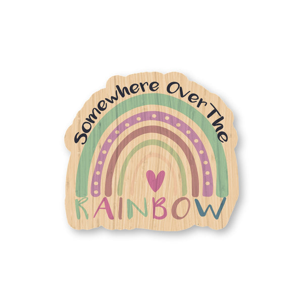 Somewhere Over the Rainbow bamboo sticker made in Hawaii
