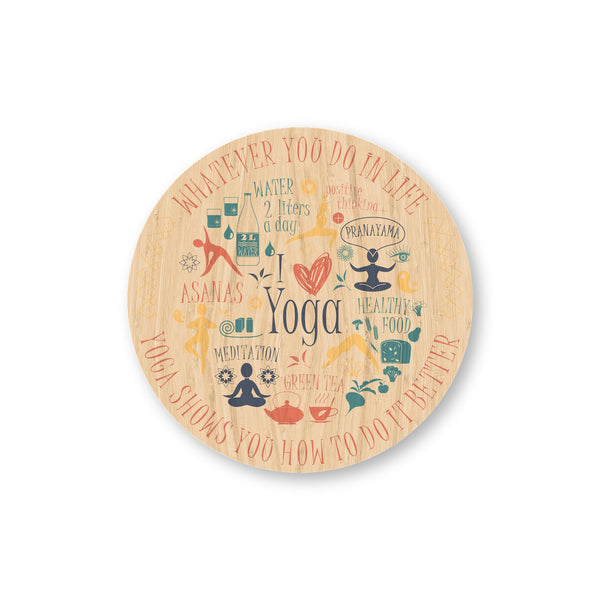 Yoga bamboo sticker made in Hawaii