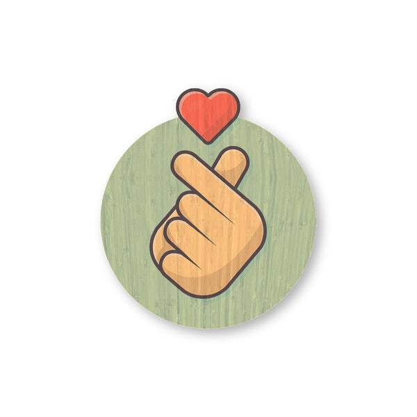 Korean Love bamboo sticker made in Hawaii