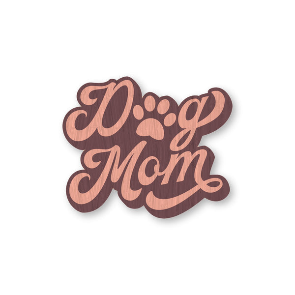 Dog Mom bamboo sticker made in Hawaii