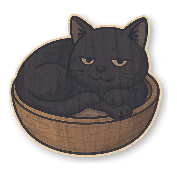 Black Cat In A Bowl