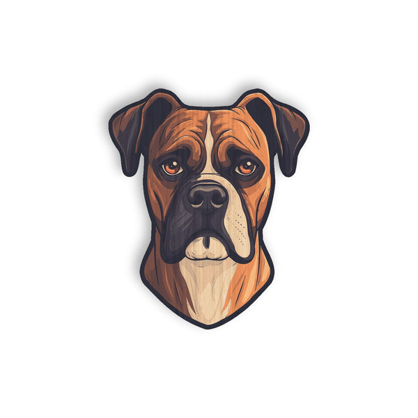 Boxer bamboo sticker made in Hawaii