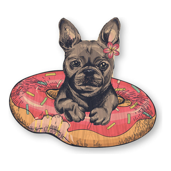 Frenchie in a Doughnut