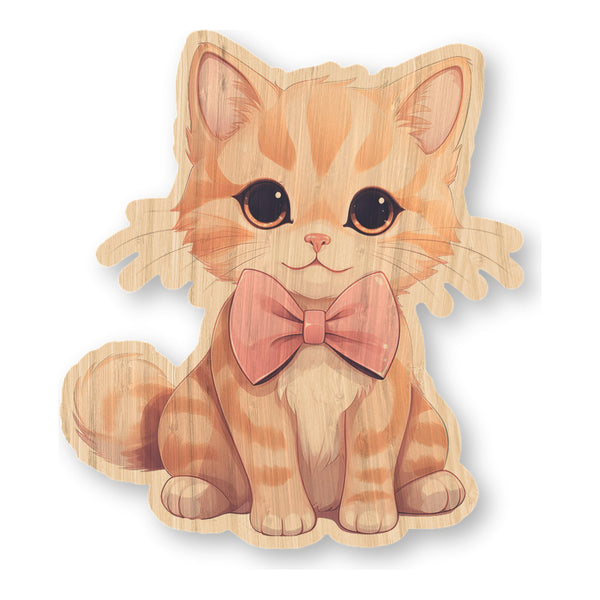 Orange Cat bamboo sticker made in Hawaii