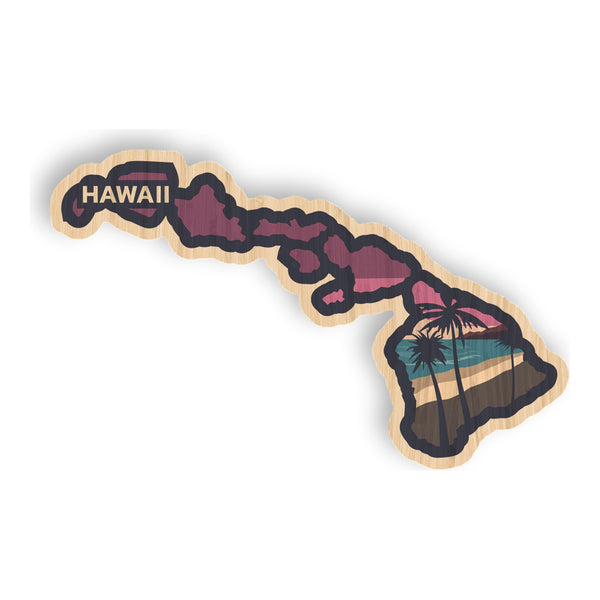 Hawaii bamboo sticker made in Hawaii