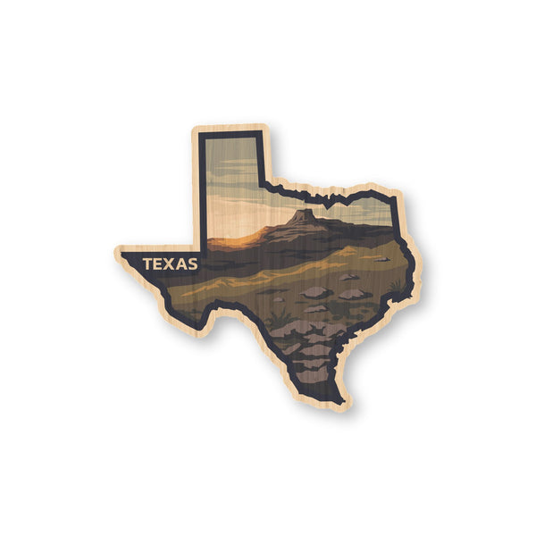 Texas bamboo sticker made in Hawaii