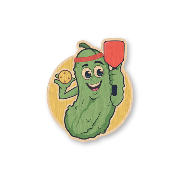 Pickleball Player bamboo sticker made in Hawaii